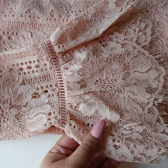 H&M Women's Blush Lace Mini Dress - Picture 13 of 15